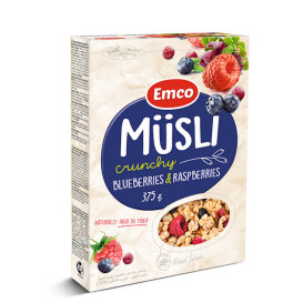Emco Mysli Mustikka ja vadelma 375 g