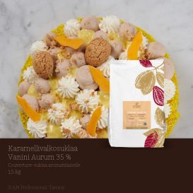 ICAM Karamellivalkosuklaa Vanini Aurum 35 %, 1,5 kg – ICAM Professional